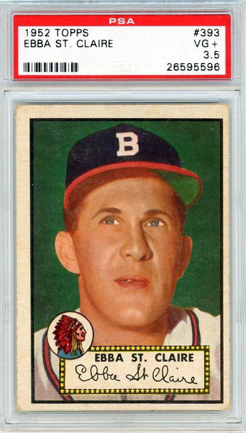 1952 Topps Ebba St. Claire #393 PSA 3.5 P1319