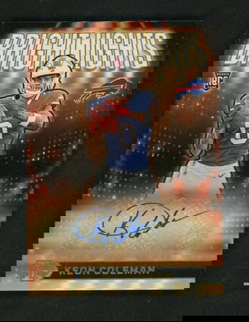 2023 Panini Illusions BLS-KCN Keon Coleman Bright Lights Signatures Rookie Bills Auto