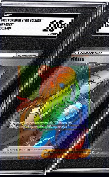 2020 Pokemon Vivid Voltage #196 Nessa Secret Rare SGC 10