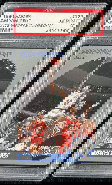 1990 Hoops Sam Vincent Shows Michael Jordan #223 PSA Gem Mint 10