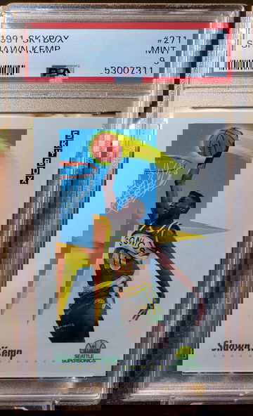 1991 Skybox Shawn Kemp MInt PSA 9 #271 Seattle Supersonics