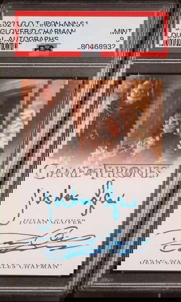 2021 Game of Thrones Iron Anniversary S1 J.Glover/D.Chapman Dual Autographs PSA 9 [NS-1A.45]