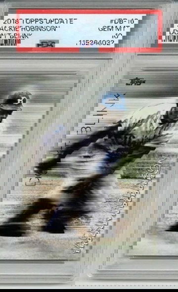 2018 TOPPS UPDATE DON'T BLINK #DB-16 JACKIE ROBINSON CARD DODGERS PSA 10 LOW POP