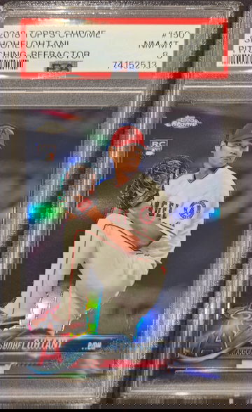 2018 Topps Chrome Shohei Ohtani Pitching-Refractor PSA 8