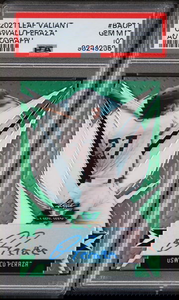 2021 Leaf Valiant Oswald Peraza #BA-OP1 Auto PSA 10