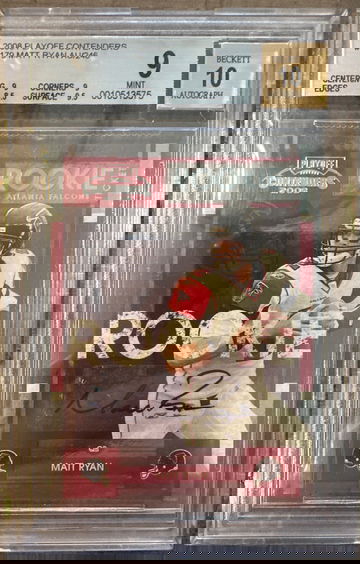 2008 Matt Ryan RC Playoff Contenders Auto BGS 9 w 10 Auto