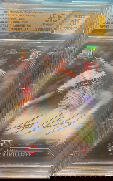2016 Bowman Chrome Draft Alex Kirilloff Auto /75