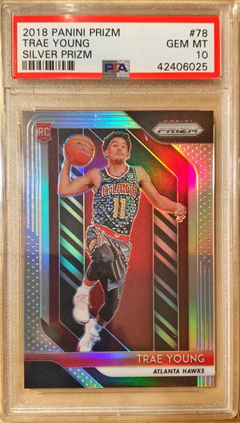2018 Panini Prizm 78 Trae Young Silver Prizm PSA 10 Gem Mint Rookie RC