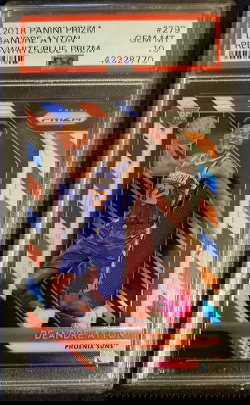 2018-19 Panini Prizm Deandre Ayton Red White & Blue PSA 10