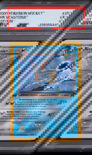 2000 Pokemon Team Rocket 1st Edition Dark Blastoise #20 PSA 5
