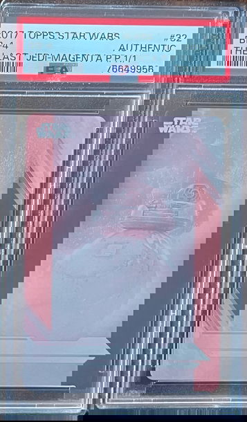 2017 Topps Star Wars BB-4 1/1 Magenta Printing Plate #32 The Last of the Jedi PSA Authentic