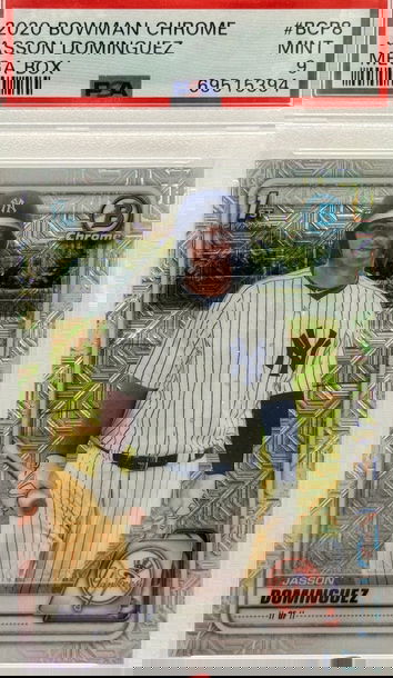 2020 BOWMAN CHROME JASSON DOMINGUEZ MEGA BOX PSA 9 MINT #BCP8