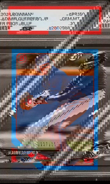 2018 Bowman Paper Blue Vladimir Guerrero Jr. #BP150 /150 PSA 10