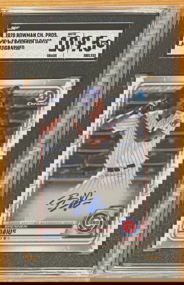 2020 Bowman Chrome Prospects Brennen Davis Auto SGC 9.5 10 Autograph Cubs CPA-BD