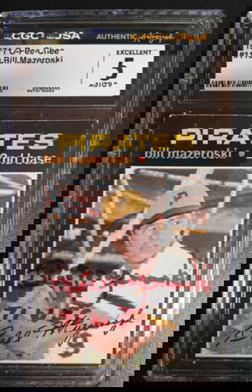 1971 o-pee-chee #110 Bill Mazeroski JSA 5 Auto 9