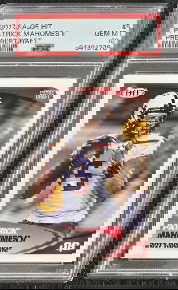 2017 Sage Hit #5 Patrick Mahomes II Premier Draft Rookie RC PSA 10 GEM MINT 