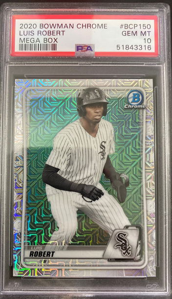2020 bowman chrome mega box luis robert psa 10