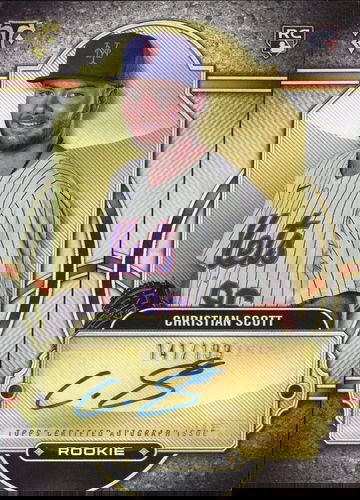 2024 Topps Triple Threads RA-SCO Christian Scott Rookie /199 New York Mets Auto