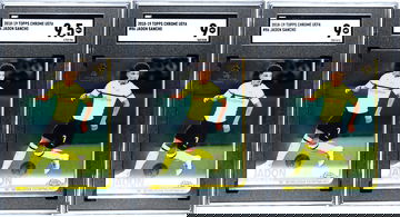 2018 Topps Chrome UEFA Champions League #86 Jadon Sancho RC Rookie (LOT OF 3) 1x SGC 9.5 and 2x SGC 9