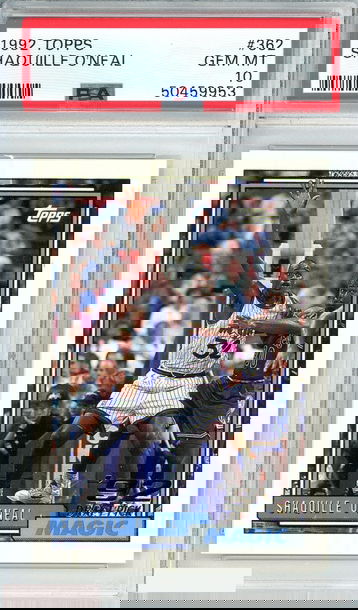 1992 TOPPS SHAQUILLE ONEAL #362 ORLANDO MAGIC HOF ROOKIE RC PSA 10 GEM MT