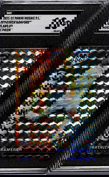 2021-22 Panini Mosaic Premier League #25 Patrick Bamford Give And Go Mosaic Prizm SGC 10