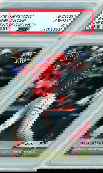 2018 Topps Now #MOW23 Shohei Ohtani Moment of the Week PSA 10 GEM MINT!