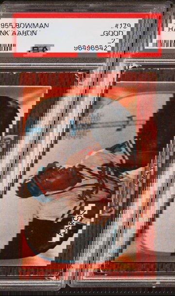 1955 Bowman Hank Aaron #179 PSA 2