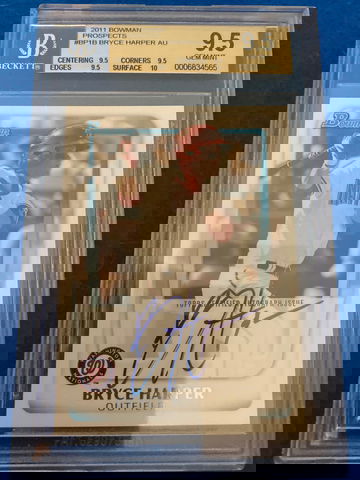 BRYCE HARPER BOWMAN PROSPECTS AUTOGRAPHS BGS9.5 