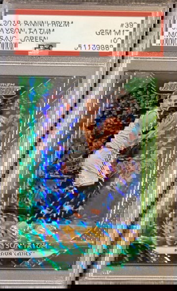 2018 Panini Prizm Mosaic Green Jayson Tatum #39 PSA 10 Gem Mint