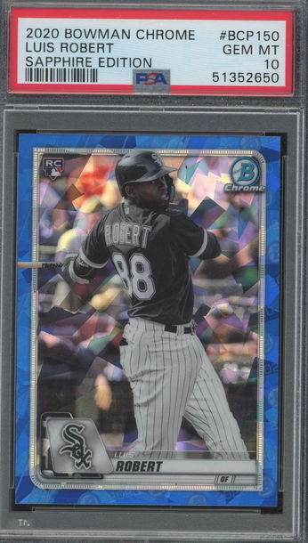 2020 Bowman Chrome Sapphire Edition #BCP150 Luis Robert RC Gem Mint PSA 10