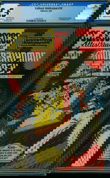 CLASSICS ILLUSTRATED #74, CGC 8.5 VF+ -- ORIGINAL EDITION  