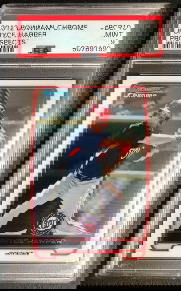 2012 Bowman Chrome BCP10 Bryce Harper Pre Rookie RC PSA 9 Mint