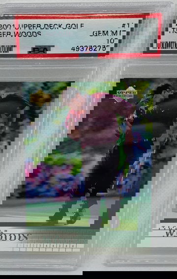 2001 Upper Deck Golf Tiger Woods Rookie Card RC #1 PSA 10 GEM MINT 🐐 