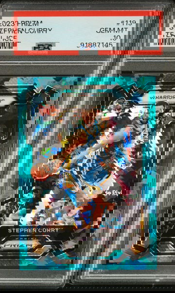 2023 Prizm Stephen Curry Teal Ice /225 PSA 10 GEM MINT
