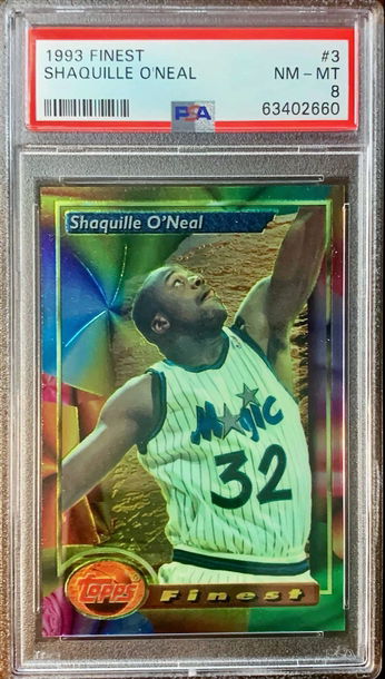 1993 Finest #3 Shaquille O'Neal PSA 8