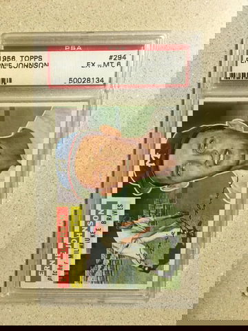 1956 Topps #294 Ernie Johnson PSA 6 EX-MT BRAVES