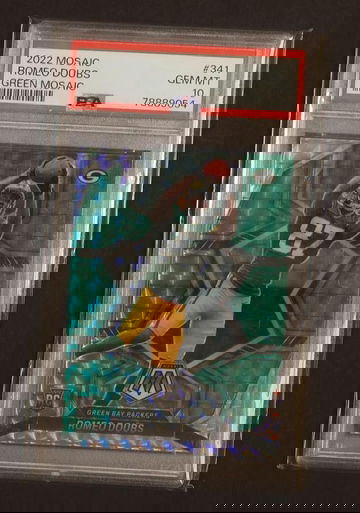 2022 Panini Mosaic Mosaic Green Romeo Doubs #341 PSA 10