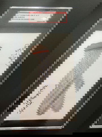 JIM CATFISH HUNTER CUT AUTO SGC AUTHENTICATED