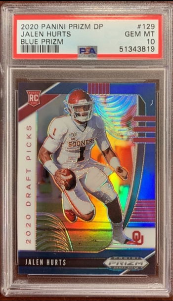 2020 Panini BLUE Prizm Jalen Hurts PSA 10