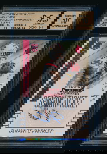 Devante Parker 2015 Contenders DP Season Ticket White Jersey SP AUTO BGS 9.5/10 POP 1