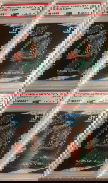 2017 Panini Donruss Optic Jayson Tatum PSA 10 Gem-Mint Lot of 4