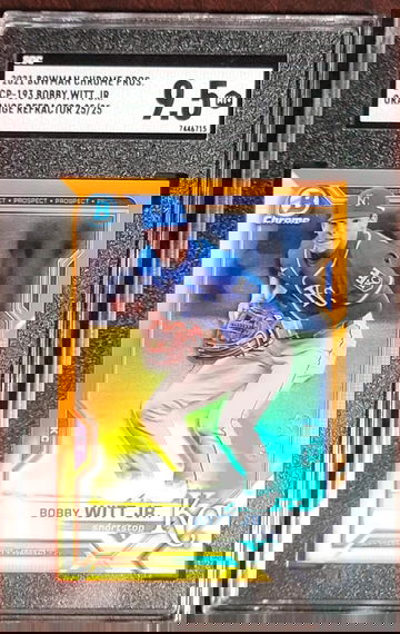 2021 Bowman Chrome Prospects Bobby Witt Jr Orange Refractor #/25 SGC 9.5