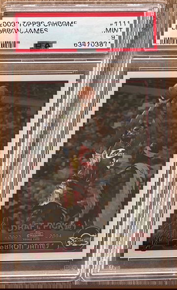 2003 Topps Chrome #111 LeBron James PSA 9 Mint cavs heat Lakers 