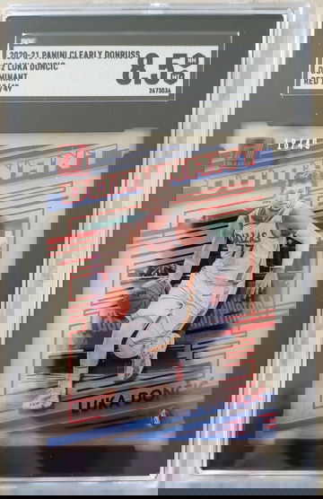 Luka Doncic 2020 Clearly Donruss Dominant Red /49 SGC 8.5