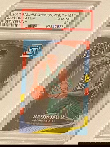 2017 Optic Red Yellow Jayson Tatum PSA 10