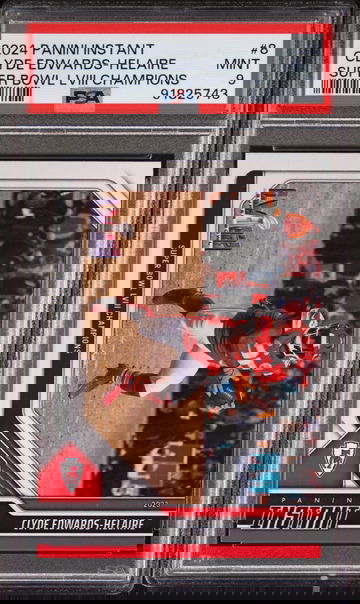 Clyde Edwards-Helaire 2023 Panini NFL Superbowl Champions #8 Card PSA 9 Mint