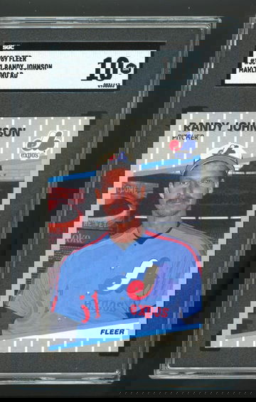 1989 Fleer Randy Johnson #381 Marlboro Ad SGC 10