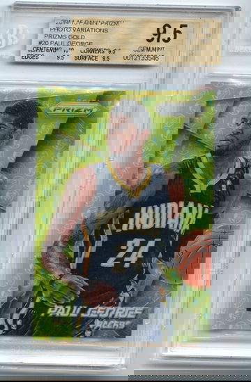 2014-15 Panini Prizm Gold Variation Paul George #09/10, BGS 9.5