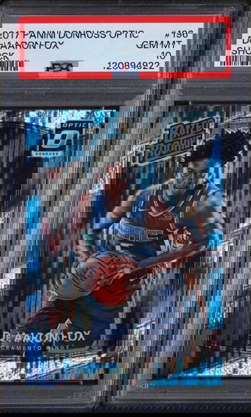 2017 Panini Donruss Optic Shock De'Aaron Fox #196 RC PSA 10