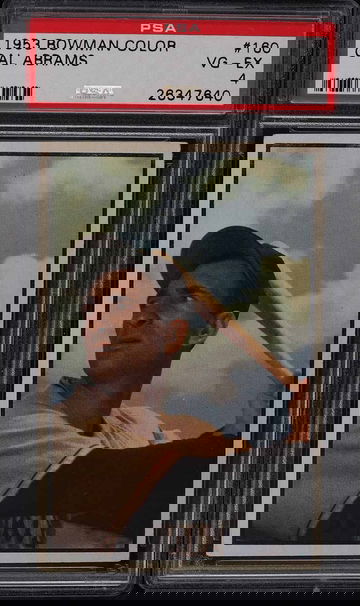 1953 Bowman Color Baseball Cal Abrams #160 PSA 4 CENTERED! LAST CARD IN SET!